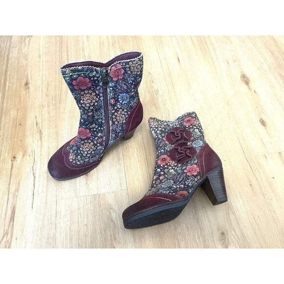 L' Atiste Simonetta Vintage Insired Sued Ankle Boots EU 37 - Picture 9 of 16